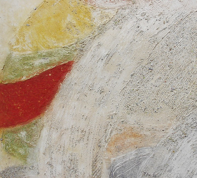 GENZOSURO   2004

200x200 cm

Steinstaub aus Mallorca,Pigmente,Splitter der Farbschichten der Graffitis an der Berliner Mauer (Mauerpark), Acryl,Pigmente auf Leinwand