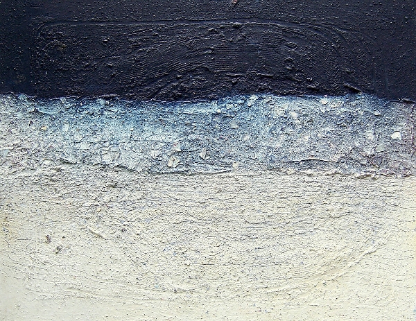 HORIZONT N    2004

160x140 cm

Steinstaub aus Mallorca,Pigmente,Splitter der Farbschichten der Graffitis an der Berliner Mauer Mauerpark),Acryl,Pigmente auf Leinwand