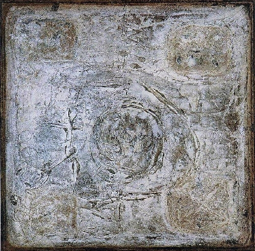 ROZAI  SA

131x130 cm

Asche, Acryl,Bitumen,Pigmente, Staub auf Leinwand
