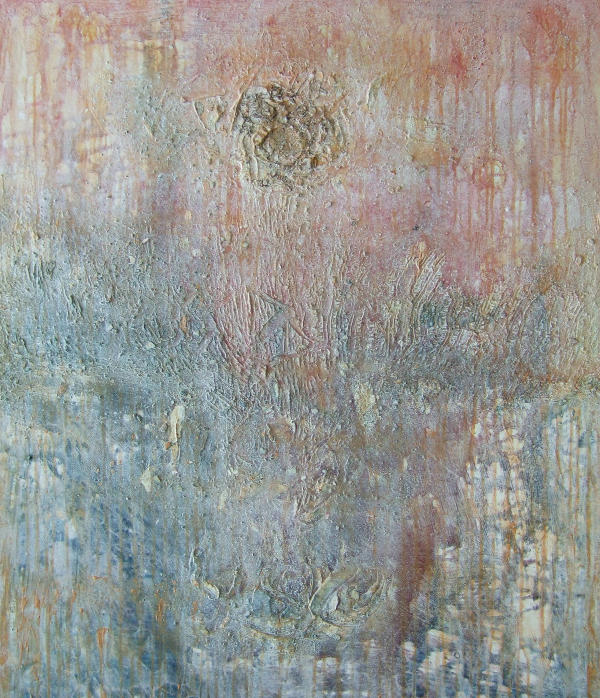 OIRAT  Juni 2008

104x104cm  Mai 2008

 1 Getrocknete Rose,Acryl,Pigmente,Felsstaub aus Mallorca,Chinatusche auf Leinwand