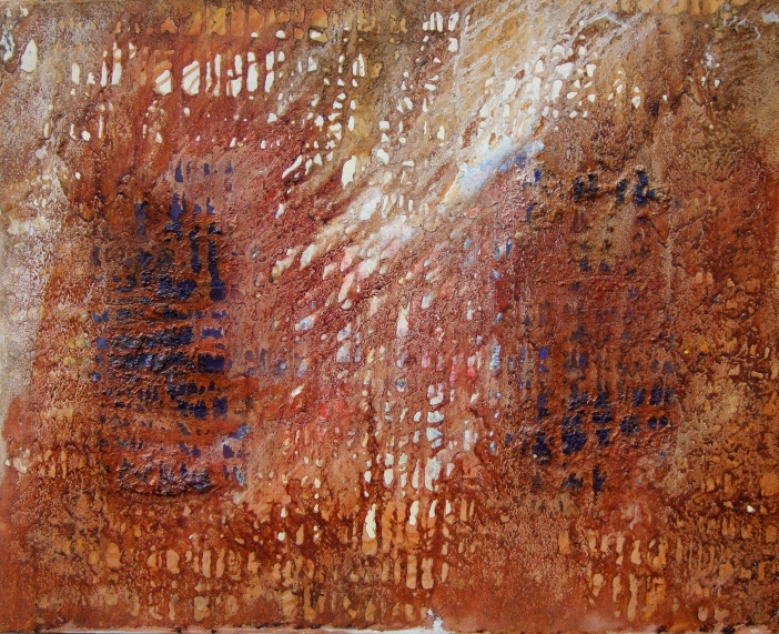 HOBAN  November 2009

80x100 cm

Bitumen,Acryl,Pigmente,Schellack, Holzkohle auf Leinwand