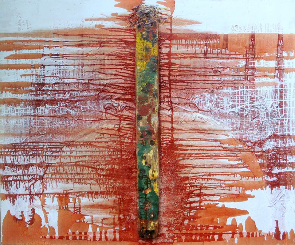 DITONBIARI 17.Juni 2014

150x180 cm 

Acryl, Schellack, Fundstück-HolzPlanke aus dem Mittelmeer in Frankreich,Staub,Sand, Pigmente auf Leinwand