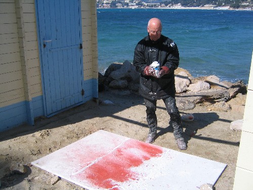 bei der Arbeit in Bandol-Südfrankreich im März 2005



