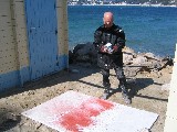 bei der Arbeit in Bandol-Südfrankreich im März 2005

