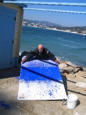  bei der Arbeit in Bandol-Südfrankreich im März 2005



