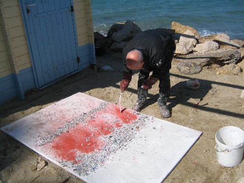 bei der Arbeit in Bandol-Südfrankreich im März 2005



