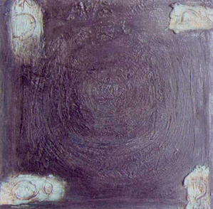 KIBISHI  UE



 2001, Steinstaub, Bitumen, Graphit, Pigmente, Acryl auf Leinwand
107  x 107 cm