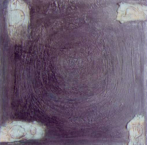 KIBISHI  UE



 2001, Steinstaub, Bitumen, Graphit, Pigmente, Acryl auf Leinwand
107  x 107 cm