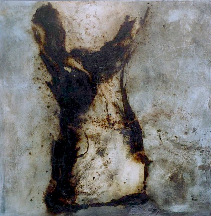 SANBIKA 1995  UE

180x180

Asche, Pigmente, Graphit, Bitumen, Staub, Acryl auf Leinwand