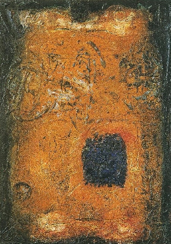 DEARU   2000

116x80,5 cm

Asche, Acryl,Bitumen,Pigmente, Staub auf Leinwand
