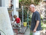 bei der Arbeit in Berlin 2006

im Garten-Atelier