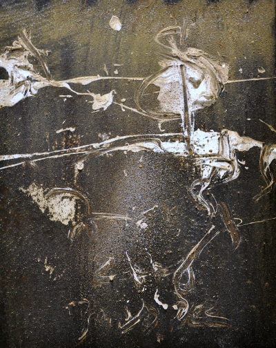 YALANG    Dez.2008

50x40cm

Asche,Acryl,Pigmente,Staub,Holzkohle,Schellack,Bitumen auf Leinwand