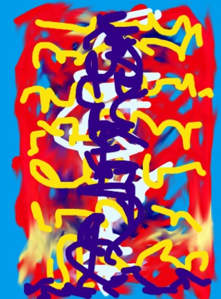 JoDD-I-Phone ART 22

20x30cm

mit 1 Finger auf dem I-Phone gemalt,Farbtintendruck auf Papier auf Leinwand