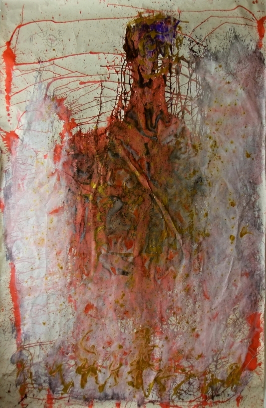 DAGUR  Mäerz 2011 

240x157cm 

Asche,Holzkohlenstaub,Acryl,Schellack, Pigmente,Chinatusche auf Packpapier