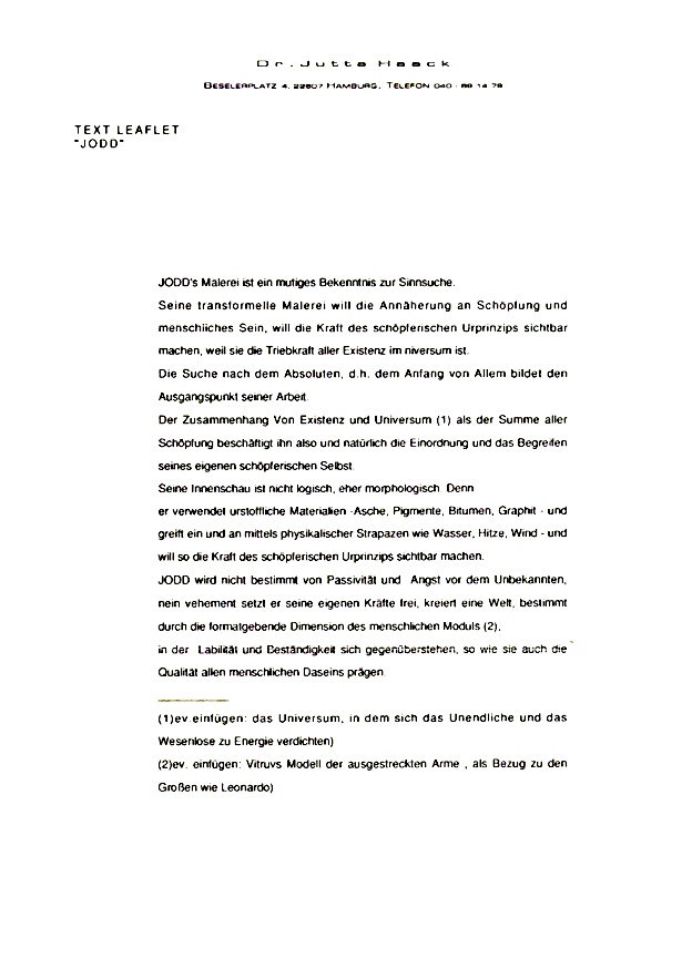 Text Jutta Haak Hamburg



