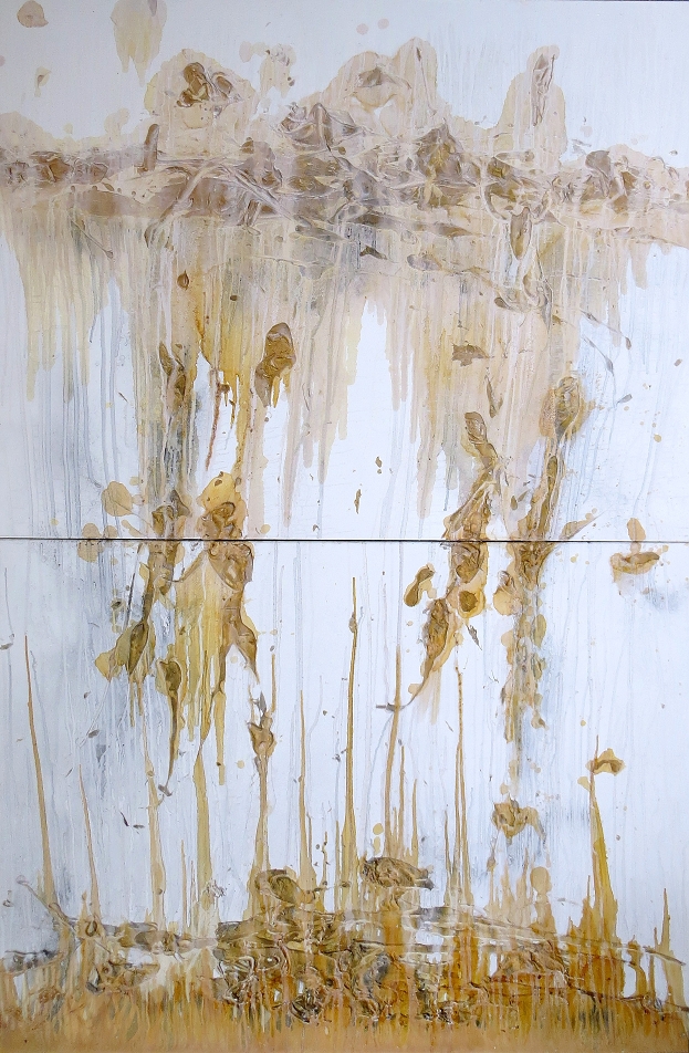 APPU 21.März 2014

300x200cm 

Acryl, Schellack, Holzkohle,Staub,Sand, Pigmente auf Leinwand