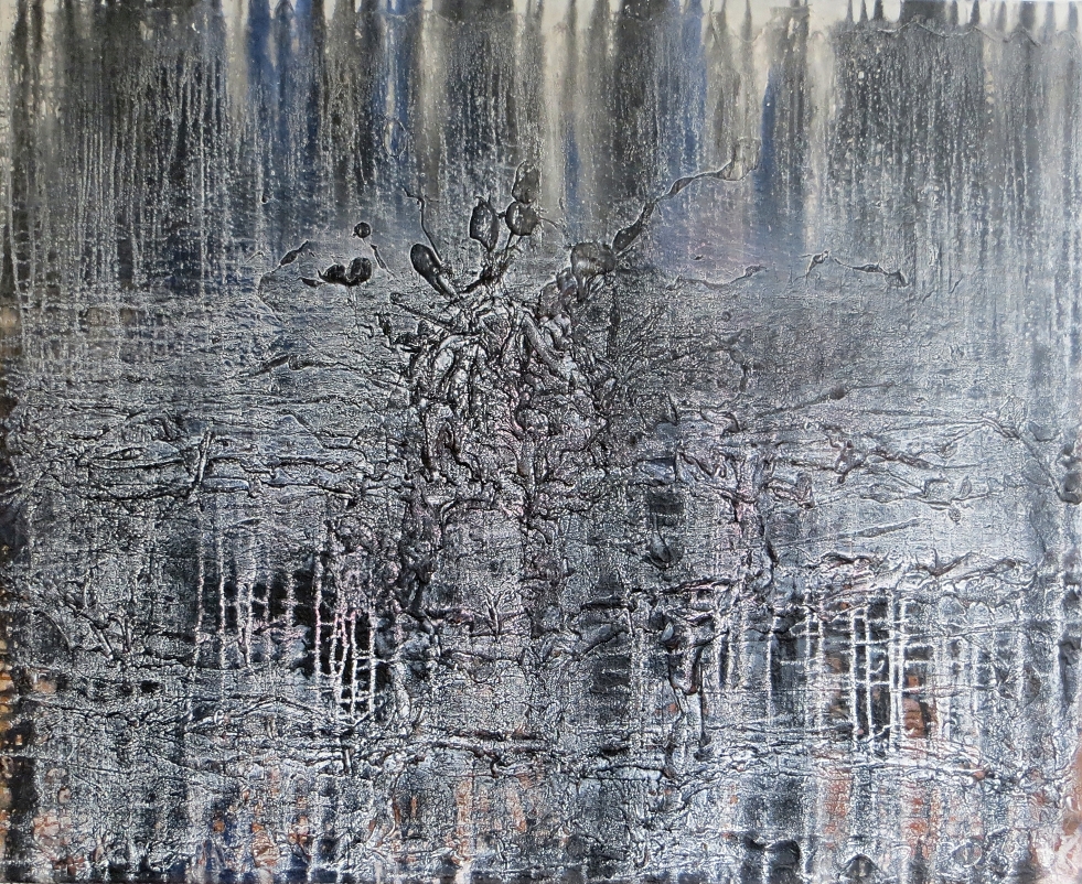 YINADE  9.Mai 2014

130x160cm 

Acryl, Schellack, Holzkohle,Staub,Sand, Pigmente auf Leinwand