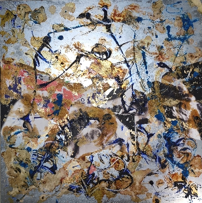 SON 100x100 cm auf Stahlblech  Dezember 2018



